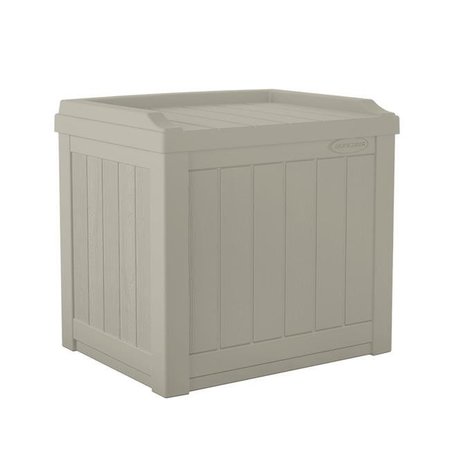 SUNCAST Suncast 7022090 22 x 17 in. 22 gal Brown Plastic Deck Box with Seat 7022090